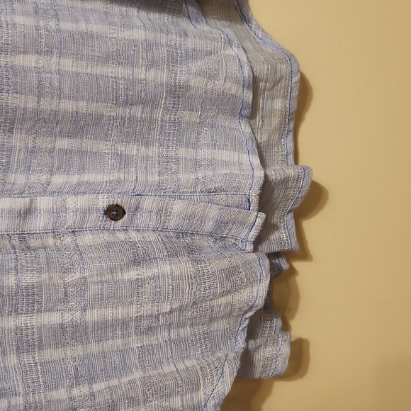 FREE PEOPLE Button Down Collar Balloon Sleeve Blouse sz M - Picture 6 of 9